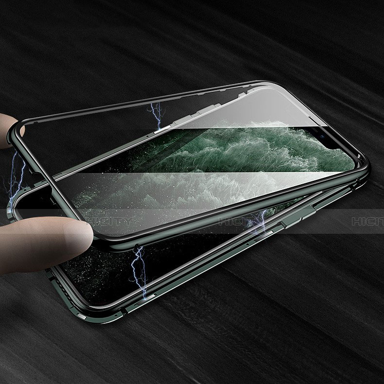 Apple iPhone 11 Pro用ケース 高級感 手触り良い アルミメタル 製の金属製 360度 フルカバーバンパー 鏡面 カバー T05 アップル 