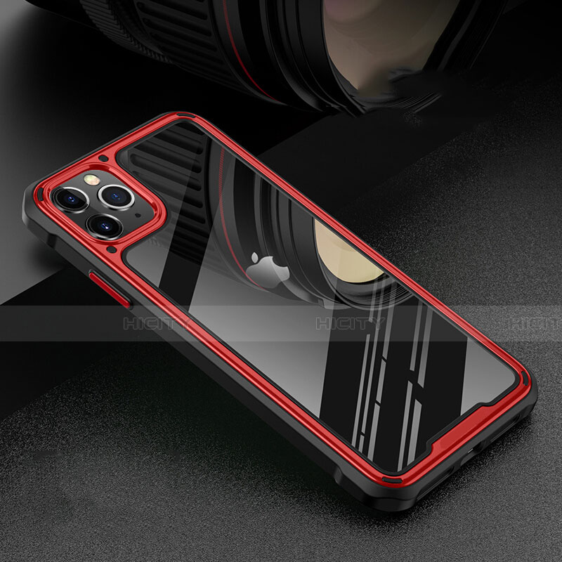 Apple iPhone 11 Pro用ケース 高級感 手触り良い アルミメタル 製の金属製 360度 フルカバーバンパー 鏡面 カバー T03 アップル 