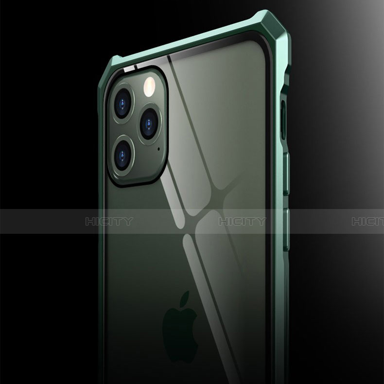 Apple iPhone 11 Pro用ケース 高級感 手触り良い アルミメタル 製の金属製 360度 フルカバーバンパー 鏡面 カバー T07 アップル 