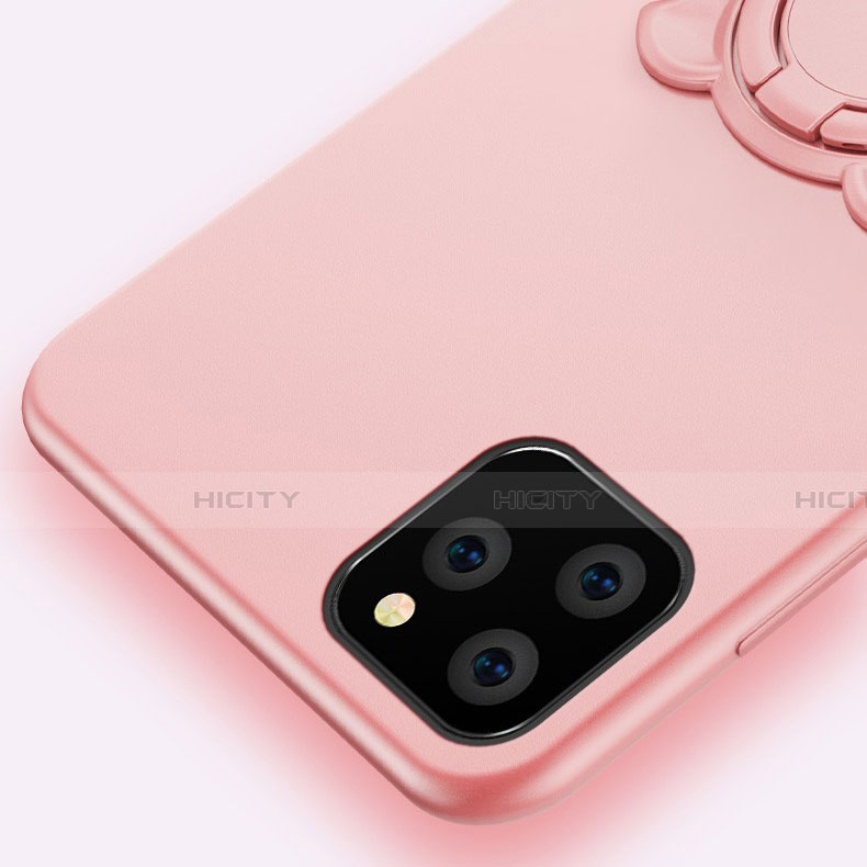 Apple iPhone 11 Pro用極薄ソフトケース シリコンケース 耐衝撃 全面保護 アンド指輪 マグネット式 バンパー T07 アップル 