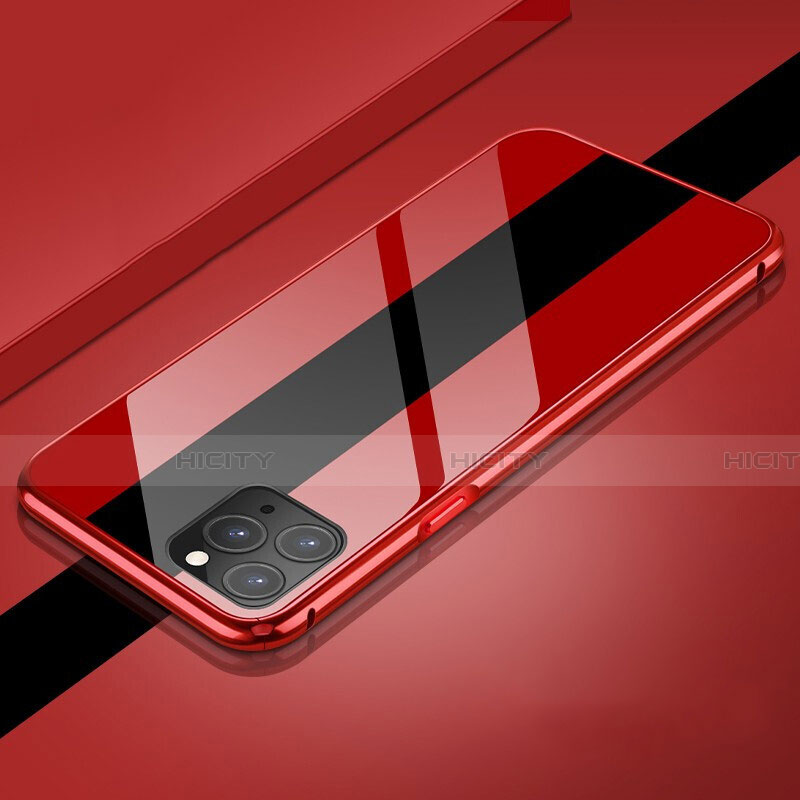 Apple iPhone 11 Pro用ケース 高級感 手触り良い アルミメタル 製の金属製 360度 フルカバーバンパー 鏡面 カバー T08 アップル 
