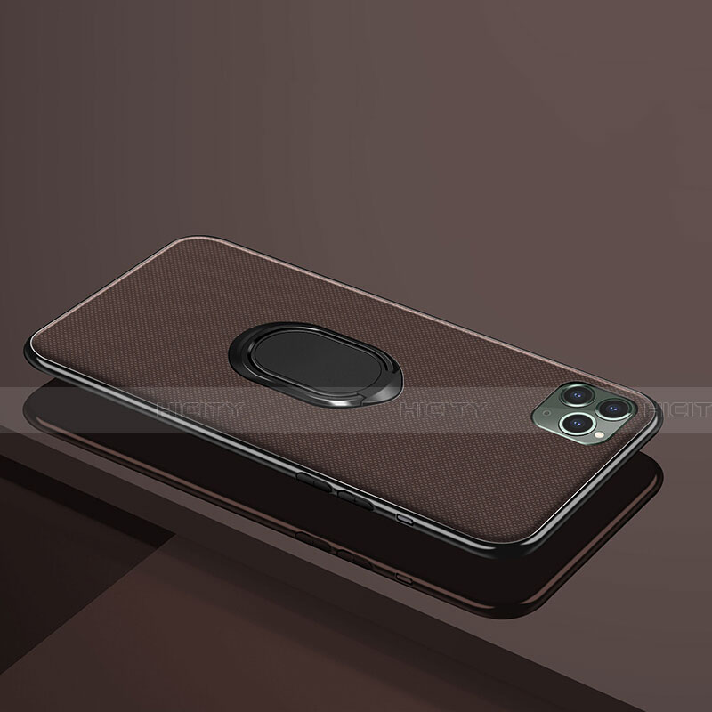 Apple iPhone 11 Pro用極薄ソフトケース シリコンケース 耐衝撃 全面保護 アンド指輪 マグネット式 バンパー T04 アップル 