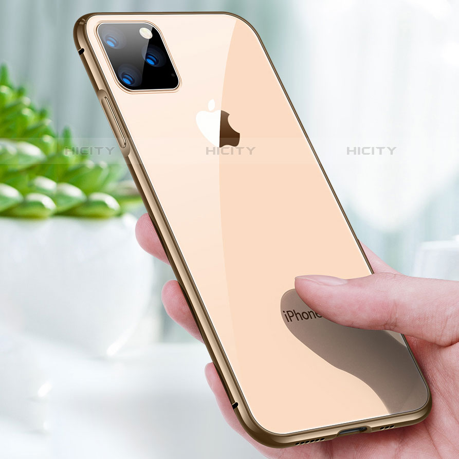 Apple iPhone 11 Pro用ケース 高級感 手触り良い アルミメタル 製の金属製 360度 フルカバーバンパー 鏡面 カバー M04 アップル 