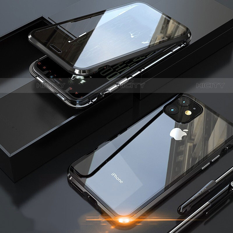 Apple iPhone 11 Pro用ケース 高級感 手触り良い アルミメタル 製の金属製 360度 フルカバーバンパー 鏡面 カバー M05 アップル 