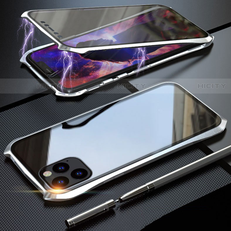 Apple iPhone 11 Pro用ケース 高級感 手触り良い アルミメタル 製の金属製 360度 フルカバーバンパー 鏡面 カバー M07 アップル 