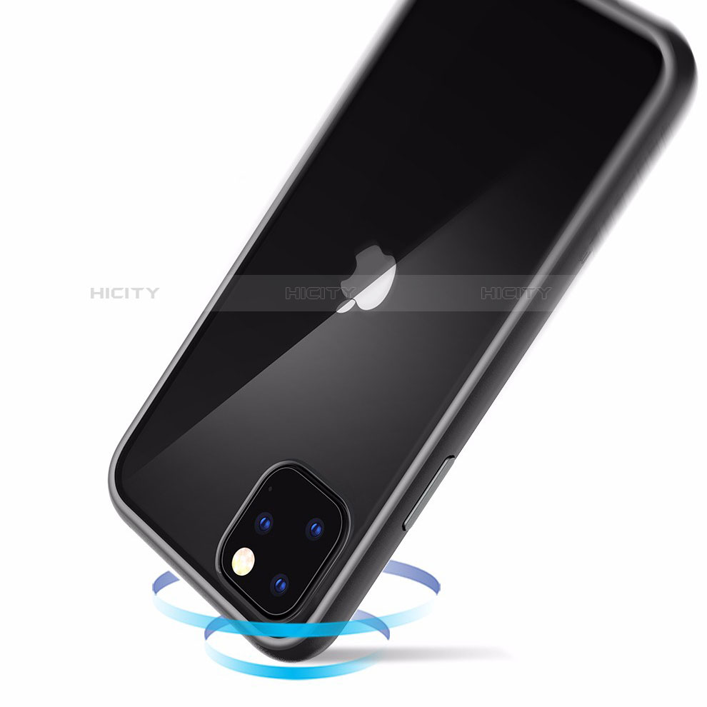 Apple iPhone 11 Pro用ハイブリットバンパーケース クリア透明 プラスチック 鏡面 カバー M02 アップル 