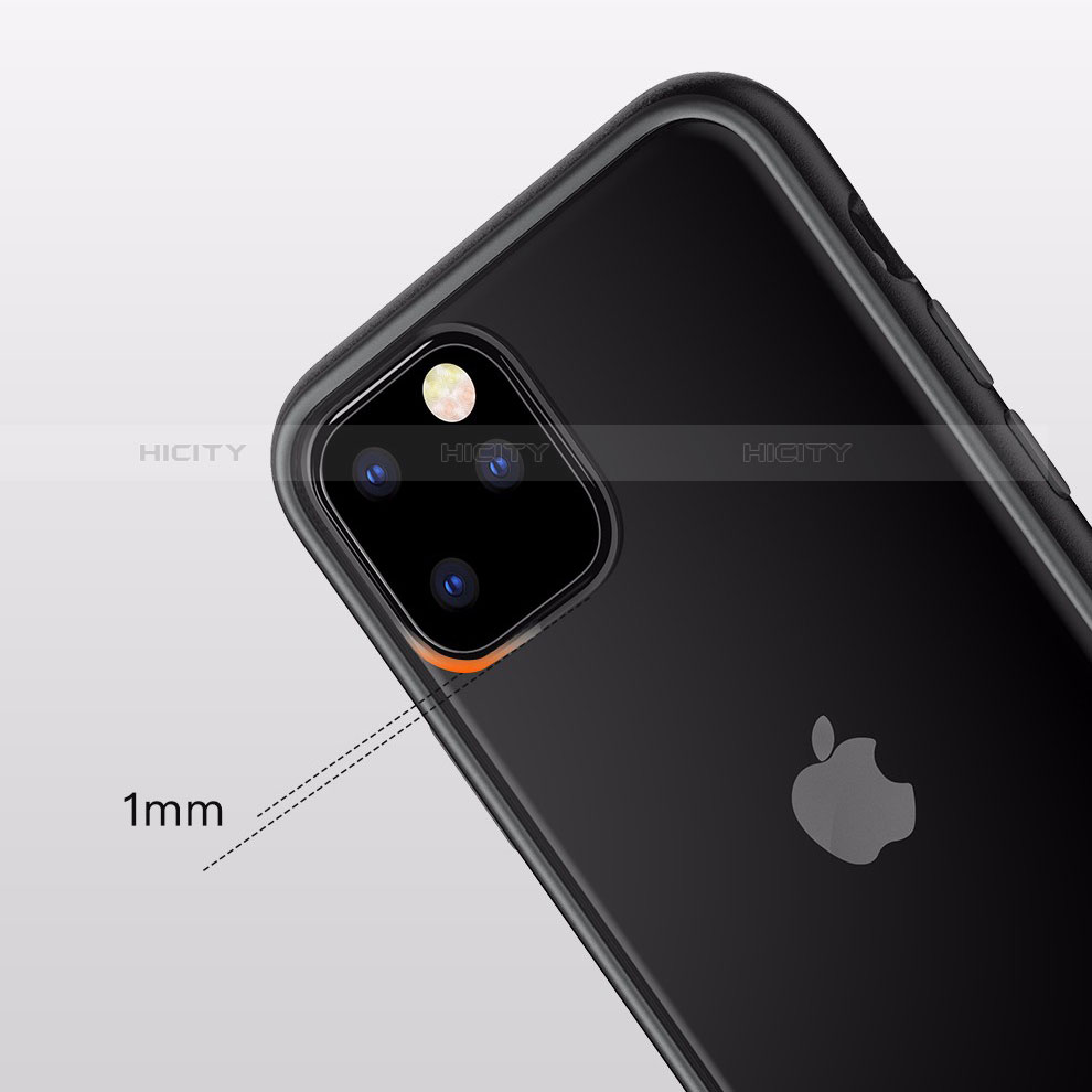 Apple iPhone 11 Pro用ハイブリットバンパーケース クリア透明 プラスチック 鏡面 カバー M02 アップル 