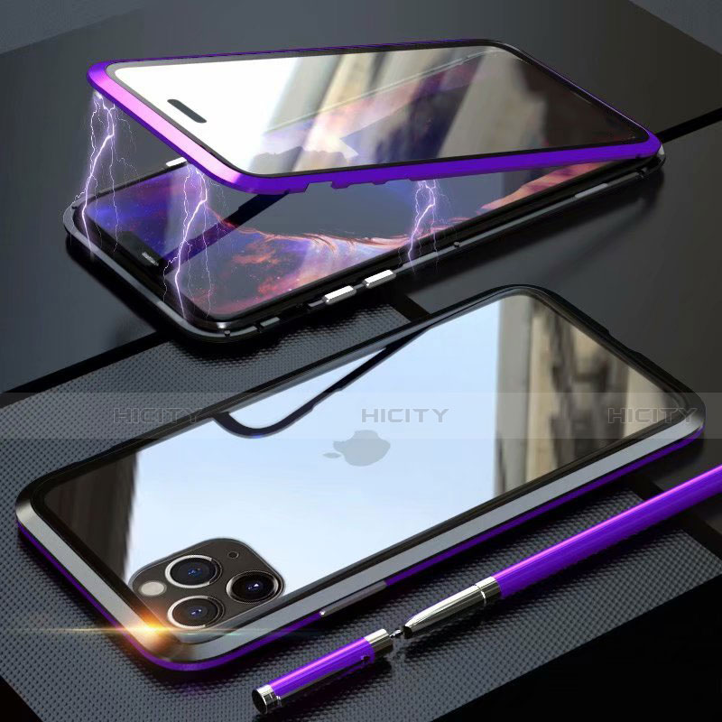 Apple iPhone 11 Pro用ケース 高級感 手触り良い アルミメタル 製の金属製 360度 フルカバーバンパー 鏡面 カバー M12 アップル 