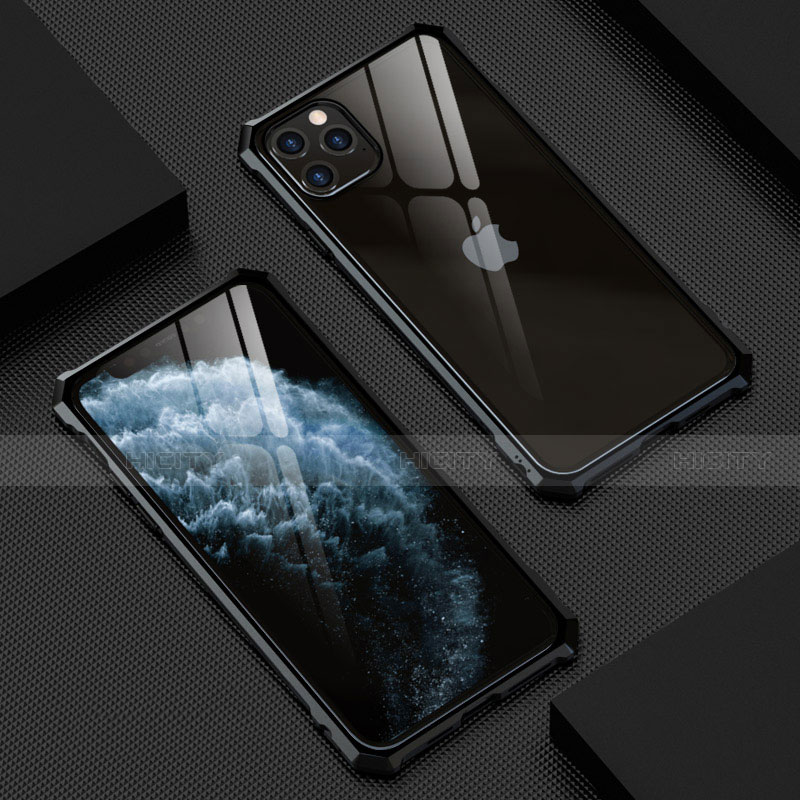 Apple iPhone 11 Pro用ケース 高級感 手触り良い アルミメタル 製の金属製 360度 フルカバーバンパー 鏡面 カバー M15 アップル 