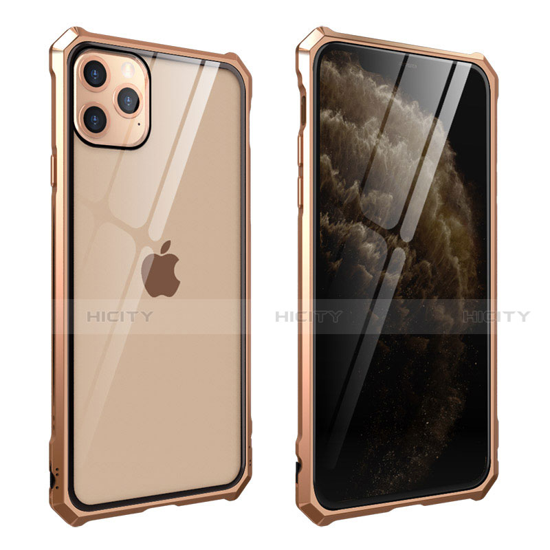 Apple iPhone 11 Pro用ケース 高級感 手触り良い アルミメタル 製の金属製 360度 フルカバーバンパー 鏡面 カバー M15 アップル 