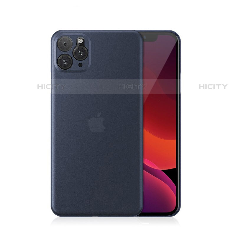 Apple iPhone 11 Pro Max用極薄ケース クリア透明 プラスチック 質感もマットU03 アップル ネイビー