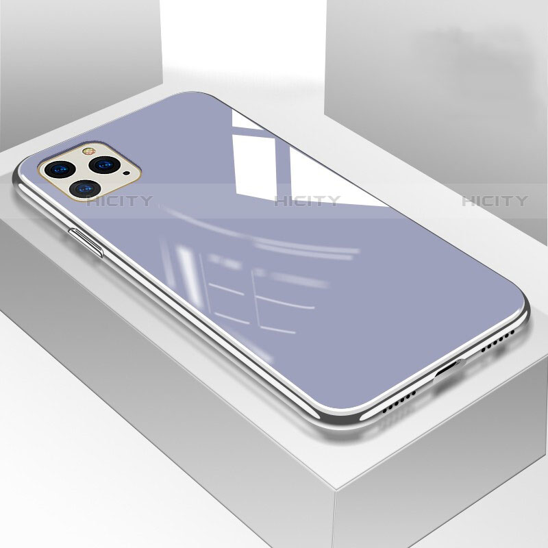 Apple iPhone 11 Pro Max用ハイブリットバンパーケース プラスチック 鏡面 カバー M01 アップル ネイビー