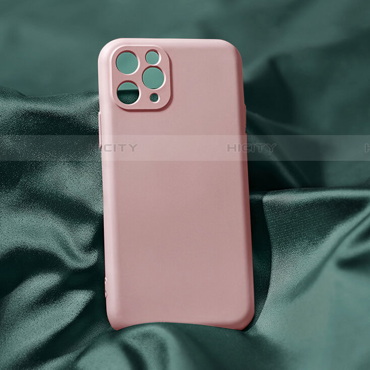 Apple iPhone 11 Pro Max用360度 フルカバー極薄ソフトケース シリコンケース 耐衝撃 全面保護 バンパー C04 アップル ピンク