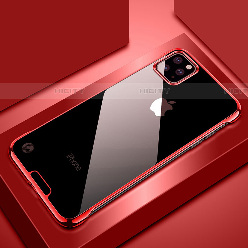 Apple iPhone 11 Pro Max用ハードカバー クリスタル クリア透明 S02 アップル レッド