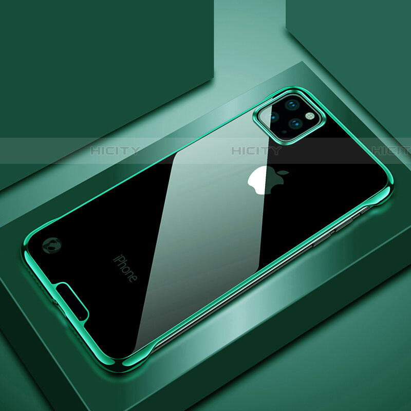Apple iPhone 11 Pro Max用ハードカバー クリスタル クリア透明 S02 アップル グリーン