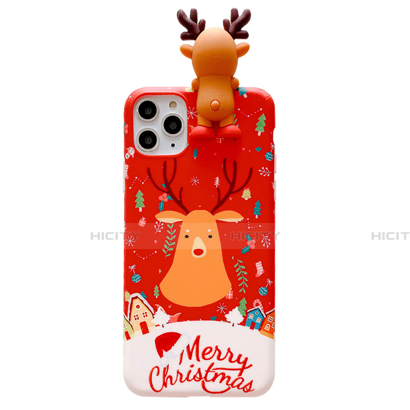 Apple iPhone 11 Pro Max用シリコンケース ソフトタッチラバー クリスマス カバー C03 アップル 