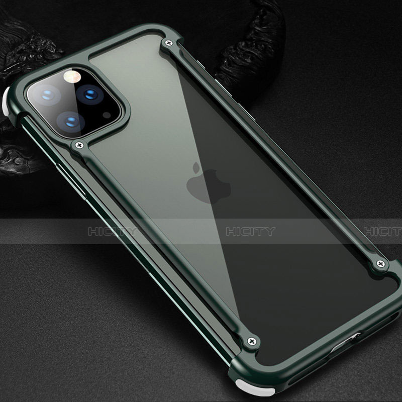 Apple iPhone 11 Pro Max用ケース 高級感 手触り良い アルミメタル 製の金属製 バンパー カバー T02 アップル 