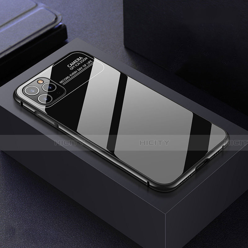 Apple iPhone 11 Pro Max用ケース 高級感 手触り良い アルミメタル 製の金属製 360度 フルカバーバンパー 鏡面 カバー T04 アップル 