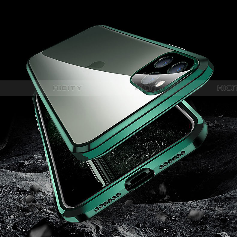 Apple iPhone 11 Pro Max用ケース 高級感 手触り良い アルミメタル 製の金属製 360度 フルカバーバンパー 鏡面 カバー T12 アップル 