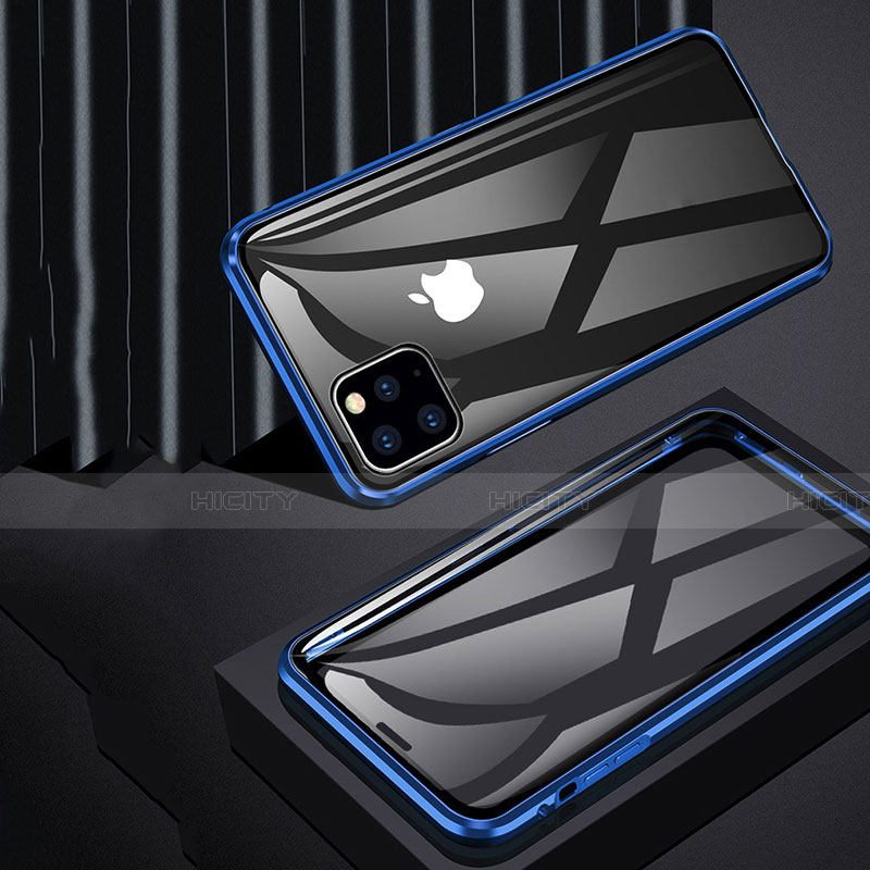 Apple iPhone 11 Pro Max用ケース 高級感 手触り良い アルミメタル 製の金属製 360度 フルカバーバンパー 鏡面 カバー T11 アップル 