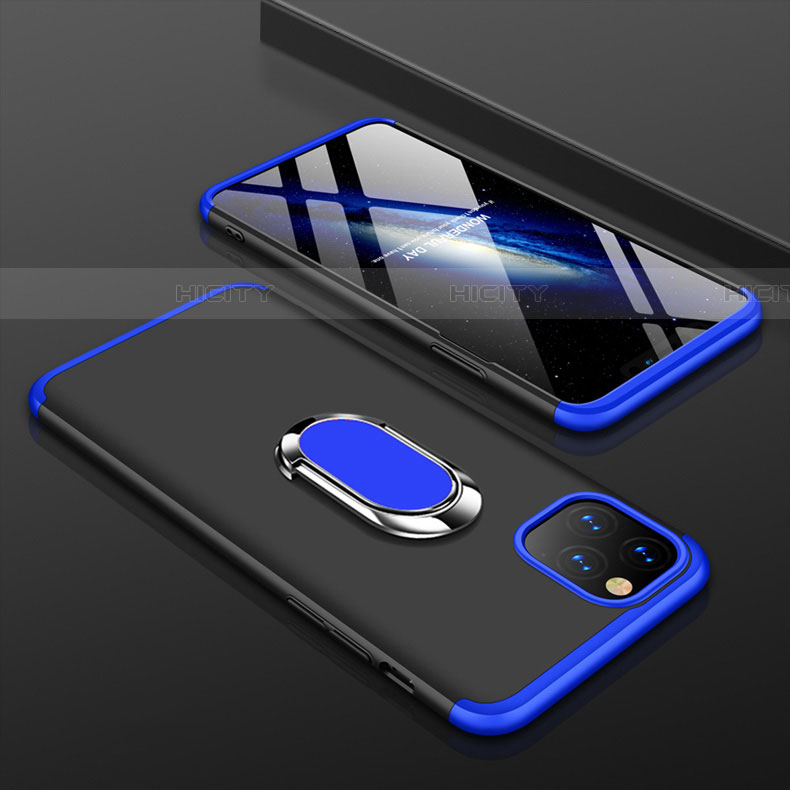 Apple iPhone 11 Pro Max用ハードケース プラスチック 質感もマット 前面と背面 360度 フルカバー アンド指輪 R01 アップル 