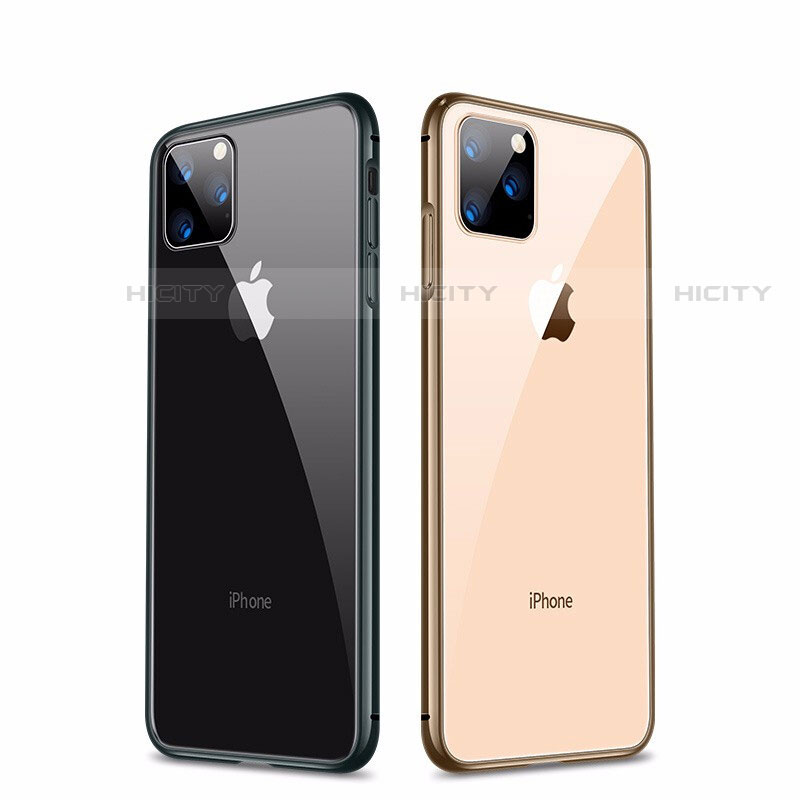 Apple iPhone 11 Pro Max用ケース 高級感 手触り良い アルミメタル 製の金属製 360度 フルカバーバンパー 鏡面 カバー M04 アップル 