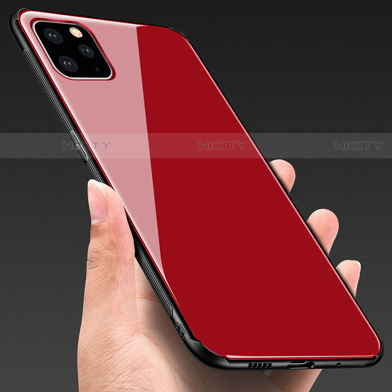 Apple iPhone 11 Pro Max用ハイブリットバンパーケース プラスチック 鏡面 カバー アップル 