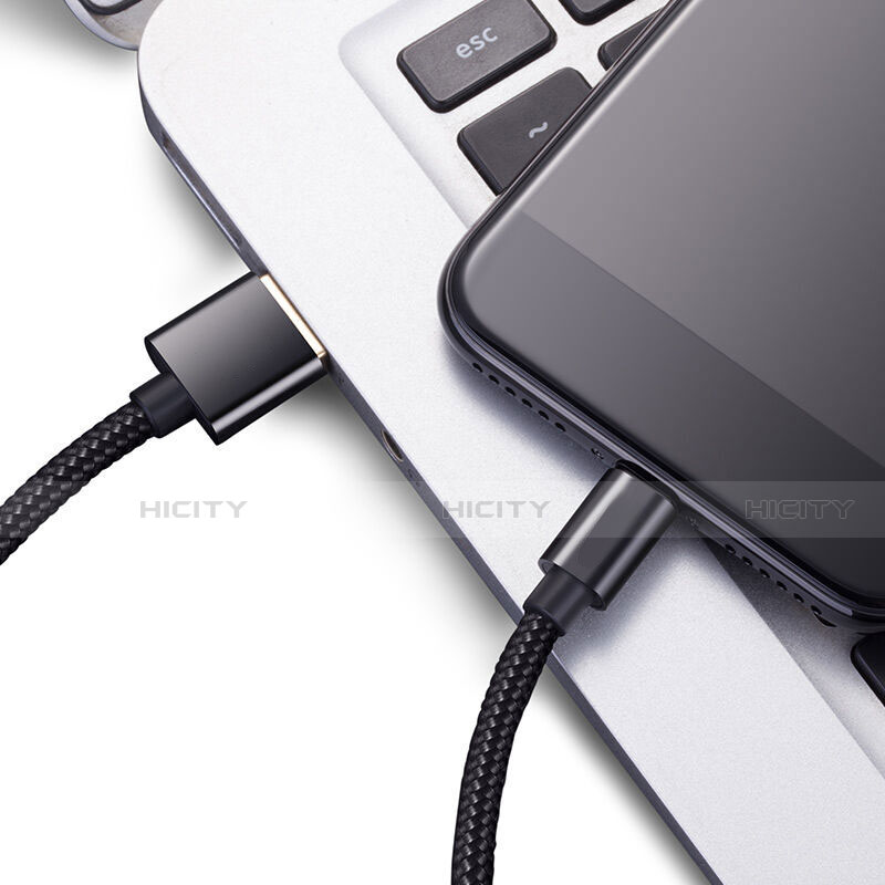 Apple iPhone 12用USBケーブル 充電ケーブル L02 アップル ブラック