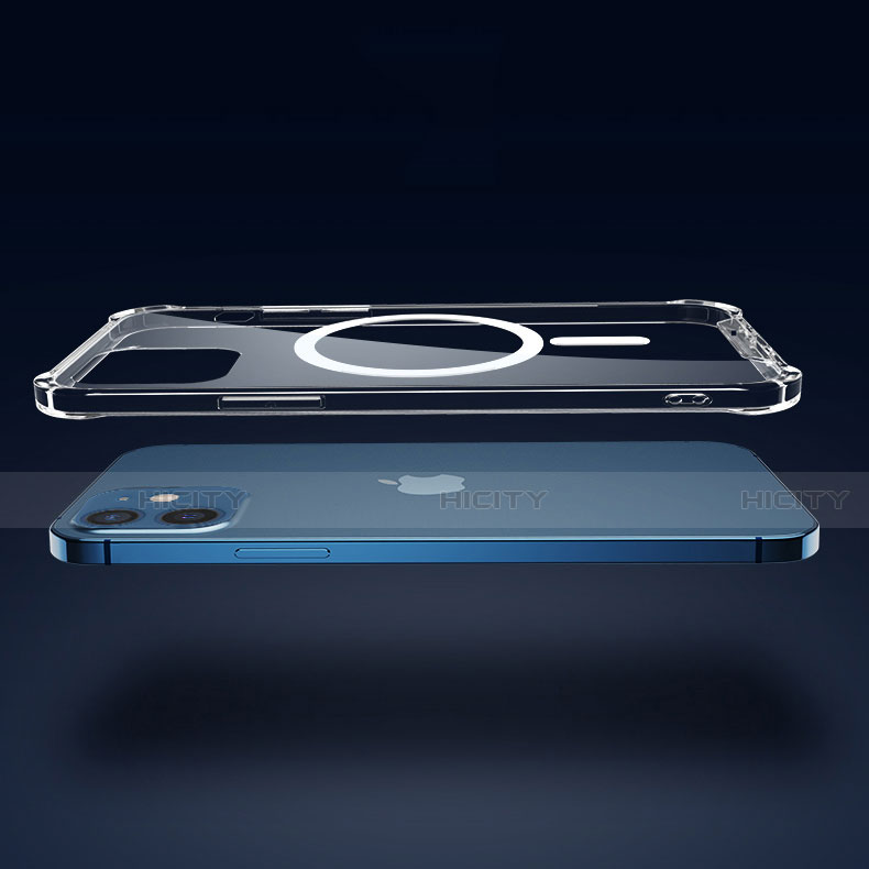 Apple iPhone 12用極薄ソフトケース シリコンケース 耐衝撃 全面保護 クリア透明 カバー Mag-Safe 磁気 Magnetic アップル クリア