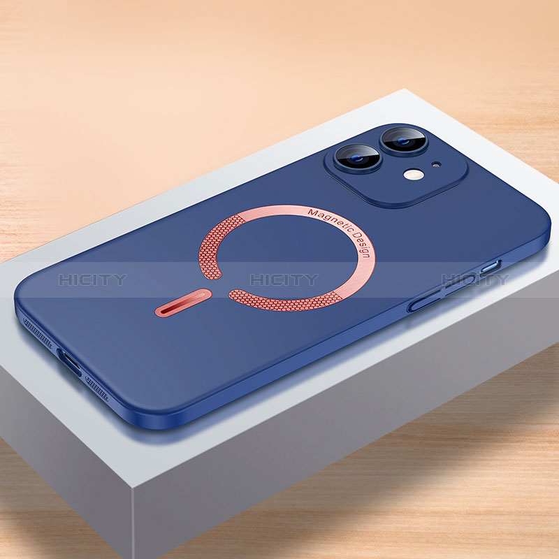 Apple iPhone 12用ハードケース プラスチック 質感もマット カバー Mag-Safe 磁気 Magnetic QC1 アップル ネイビー