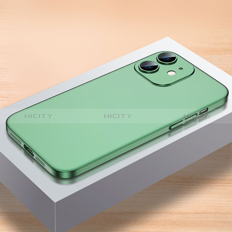 Apple iPhone 12用ハードケース プラスチック 質感もマット カバー QC1 アップル グリーン