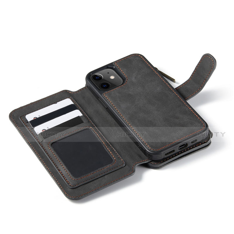 Apple iPhone 12用手帳型 レザーケース スタンド カバー T02 アップル