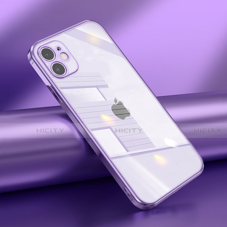 Apple iPhone 12用極薄ソフトケース シリコンケース 耐衝撃 全面保護 クリア透明 N02 アップル 