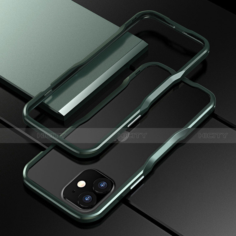 Apple iPhone 12用ケース 高級感 手触り良い アルミメタル 製の金属製 バンパー カバー N02 アップル 