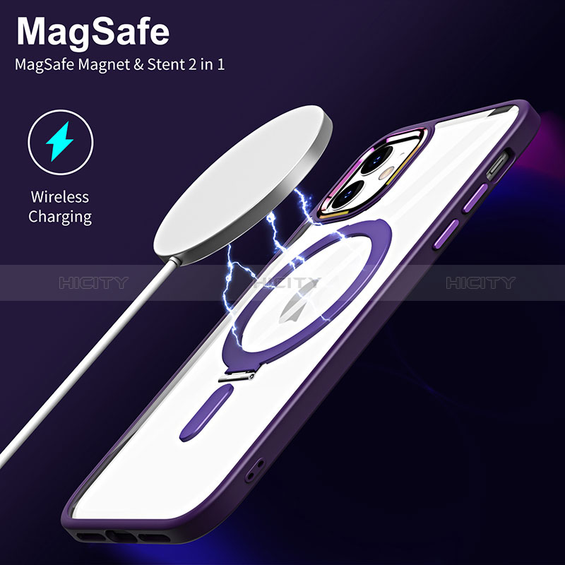 Apple iPhone 12用極薄ソフトケース シリコンケース 耐衝撃 全面保護 クリア透明 カバー Mag-Safe 磁気 Magnetic SD1 アップル 