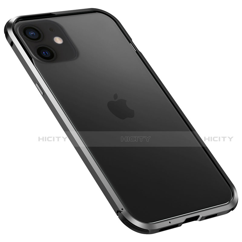 Apple iPhone 12用ケース 高級感 手触り良い アルミメタル 製の金属製 バンパー カバー T02 アップル 