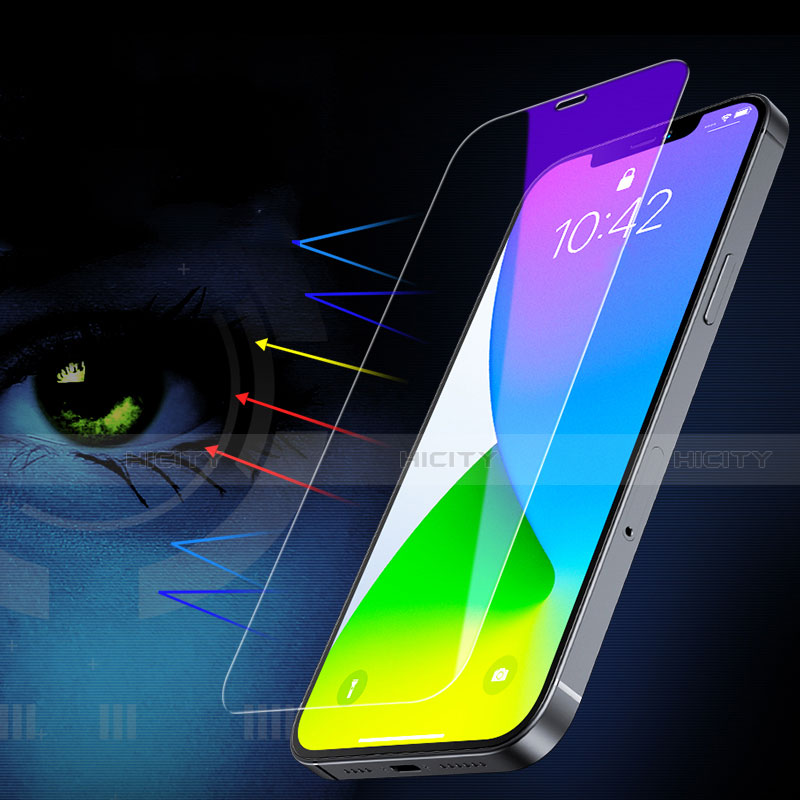 Apple iPhone 12用アンチグレア ブルーライト 強化ガラス 液晶保護フィルム B01 アップル クリア