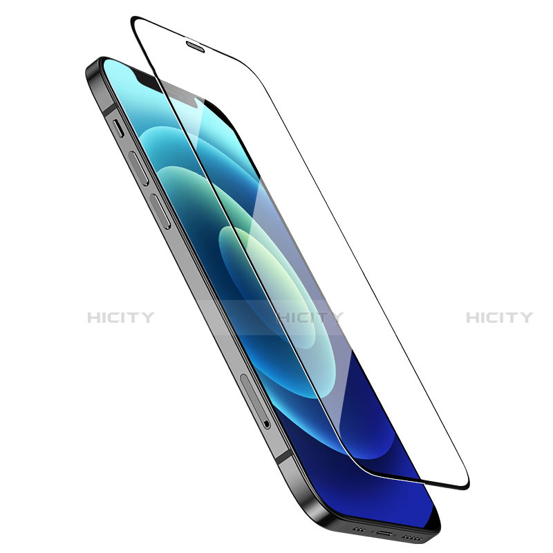 Apple iPhone 12用強化ガラス フル液晶保護フィルム F02 アップル ブラック