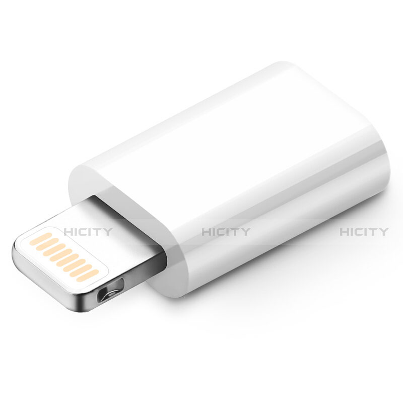 Apple iPhone 12 Max用Android Micro USB to Lightning USB アクティブ変換ケーブルアダプタ H01 アップル ホワイト
