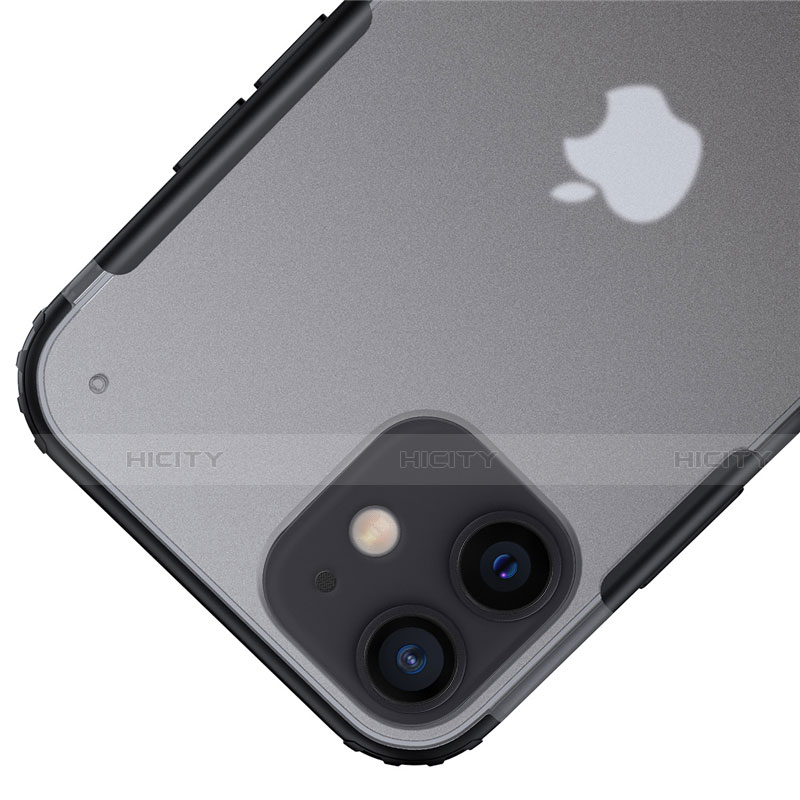 Apple iPhone 12 Mini用ハイブリットバンパーケース クリア透明 プラスチック 鏡面 カバー アップル 