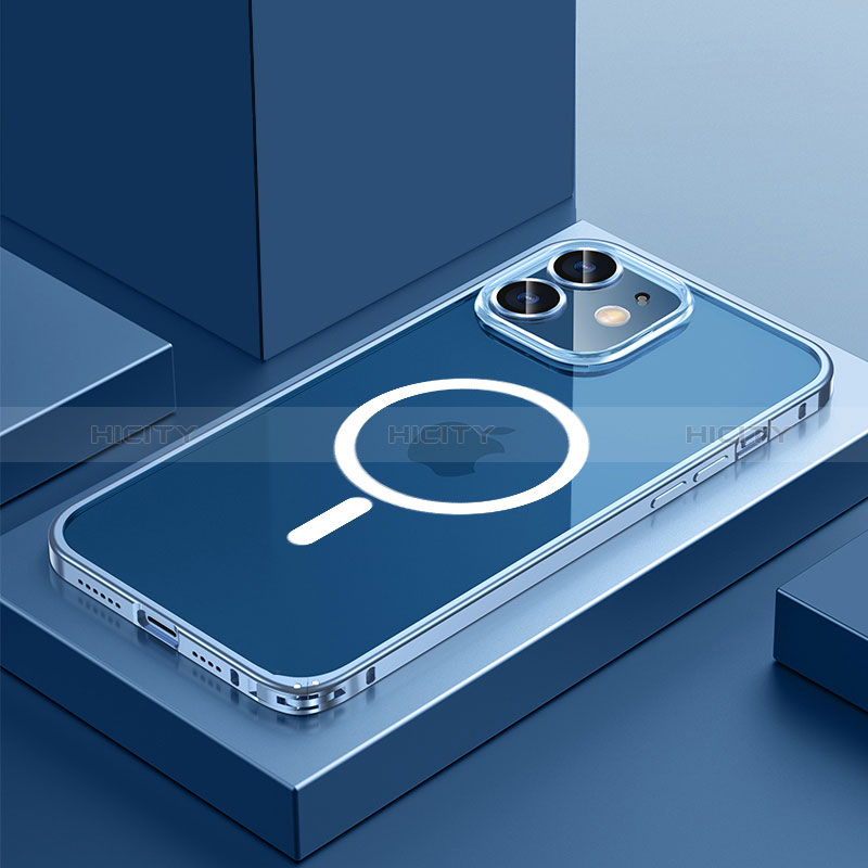 Apple iPhone 12 Mini用ケース 高級感 手触り良い メタル兼プラスチック バンパー Mag-Safe 磁気 Magnetic QC3 アップル 