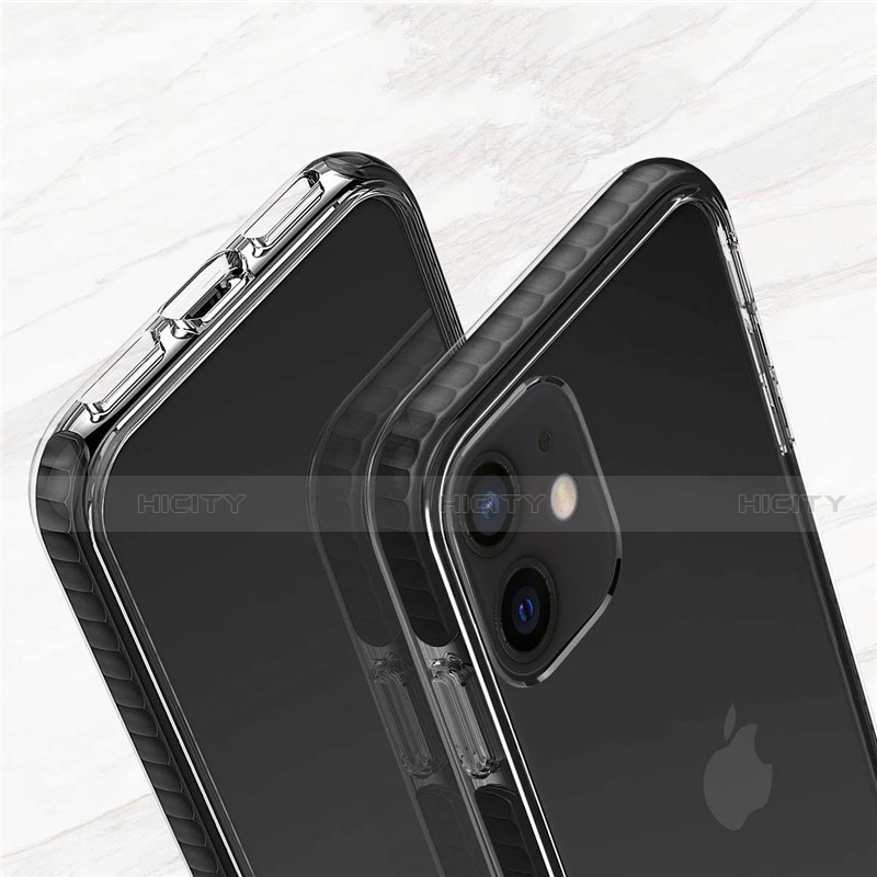 Apple iPhone 12 Mini用極薄ソフトケース シリコンケース 耐衝撃 全面保護 クリア透明 S03 アップル 