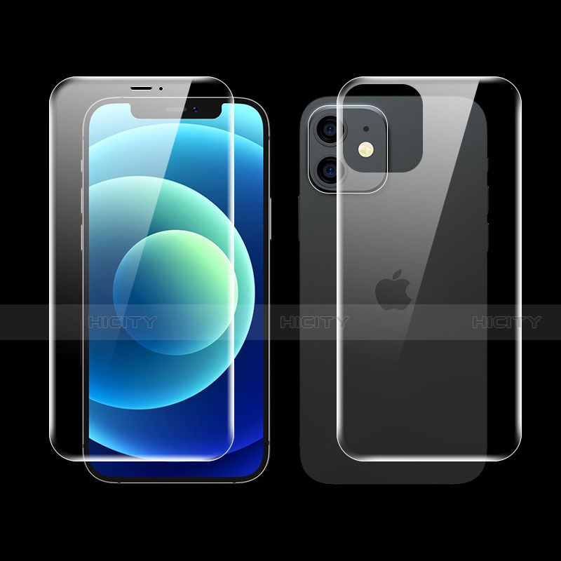 Apple iPhone 12 Mini用高光沢 液晶保護フィルム 背面保護フィルム同梱 F01 アップル クリア
