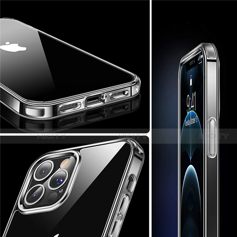 Apple iPhone 12 Pro用極薄ソフトケース シリコンケース 耐衝撃 全面保護 クリア透明 T03 アップル クリア