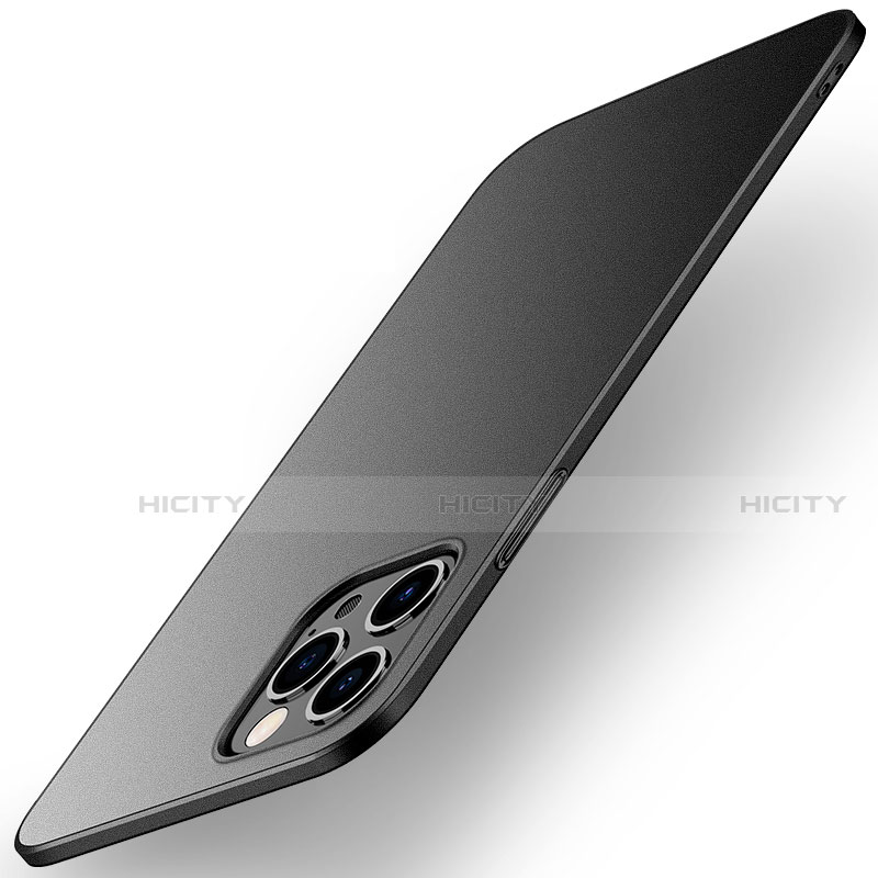 Apple iPhone 12 Pro用ハードケース プラスチック 質感もマット カバー M01 アップル ブラック