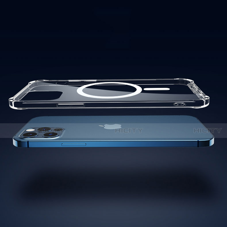 Apple iPhone 12 Pro用極薄ソフトケース シリコンケース 耐衝撃 全面保護 クリア透明 カバー Mag-Safe 磁気 Magnetic アップル クリア