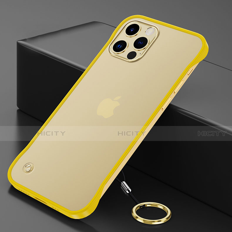 Apple iPhone 12 Pro用ハードカバー クリスタル クリア透明 N01 アップル イエロー