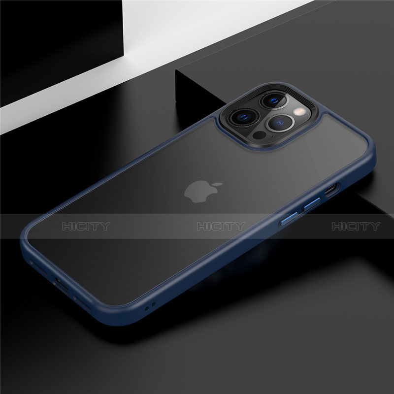 Apple iPhone 12 Pro用ハイブリットバンパーケース プラスチック 兼シリコーン カバー N01 アップル ネイビー