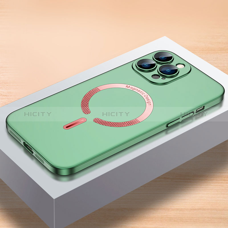 Apple iPhone 12 Pro用ハードケース プラスチック 質感もマット カバー Mag-Safe 磁気 Magnetic QC1 アップル グリーン