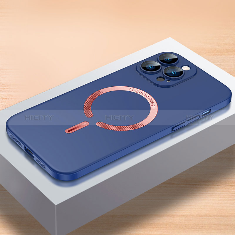 Apple iPhone 12 Pro用ハードケース プラスチック 質感もマット カバー Mag-Safe 磁気 Magnetic QC1 アップル ネイビー